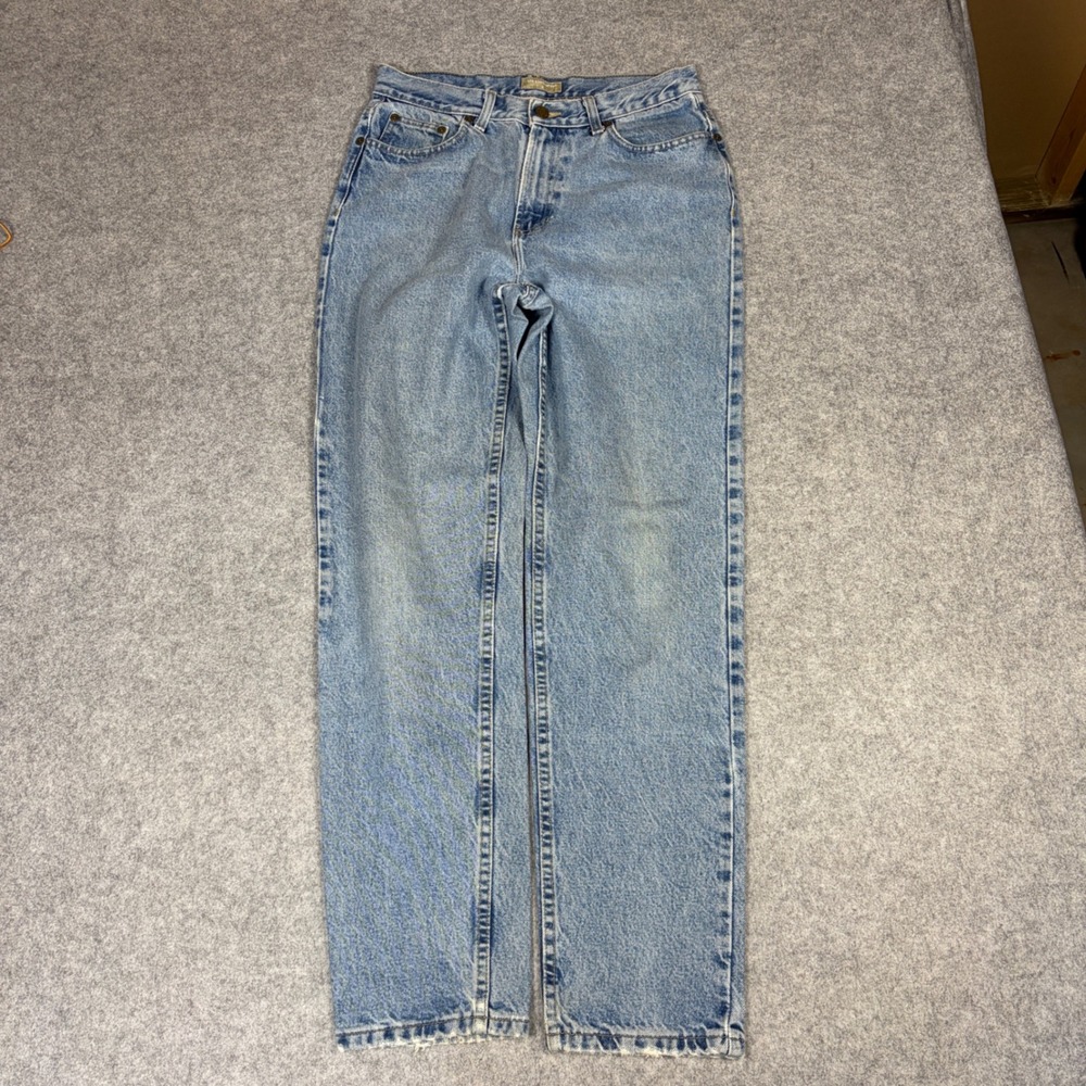 Liz Claiborne Lizwear Vintage Light Wash High Waisted Straight Leg Jeans 28x29.5